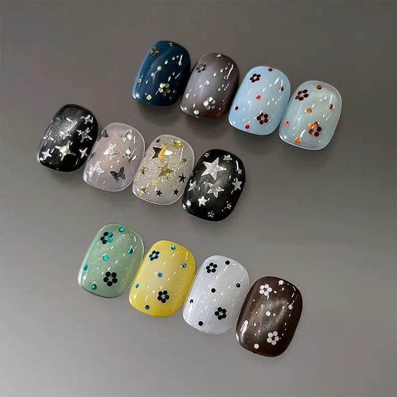 12-Grid Star Sequin Nail Glitter | DIY Nail Art Decoration Nail Art Glitter QXL