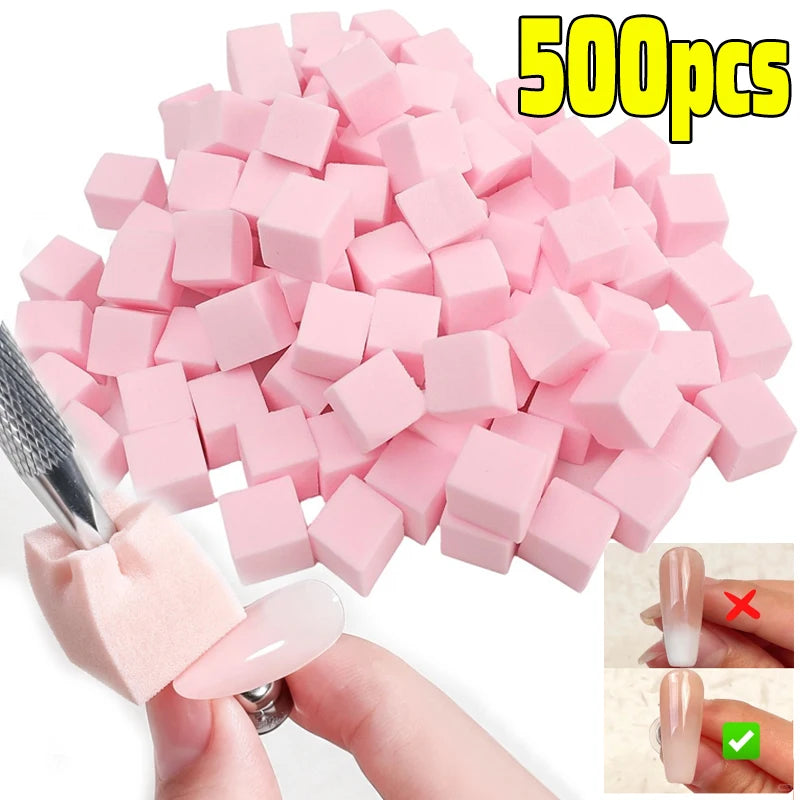 100/500pcs Square Nail Art Sponges for Gradient & Blush Blending Nail Art Sponge QXL