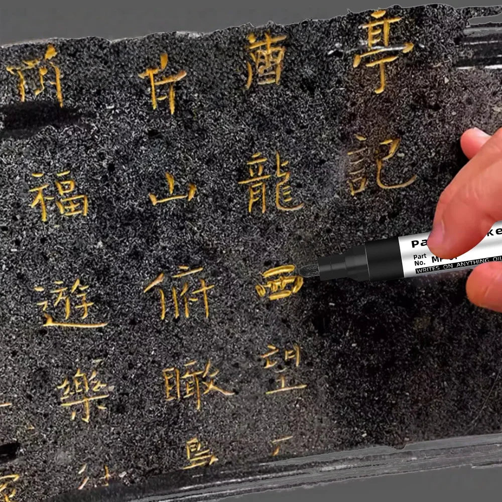 2-Pack Gold Stone Marker | Oil-Based Fine Tip for Granite & Marble Stone Marker Pen QXL