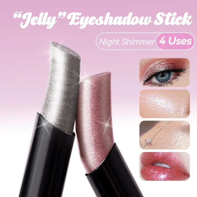4-Piece Shimmer Glitter Eyeshadow Stick Set | Water-Glow Finish Eyeshadow Stick Set QXL