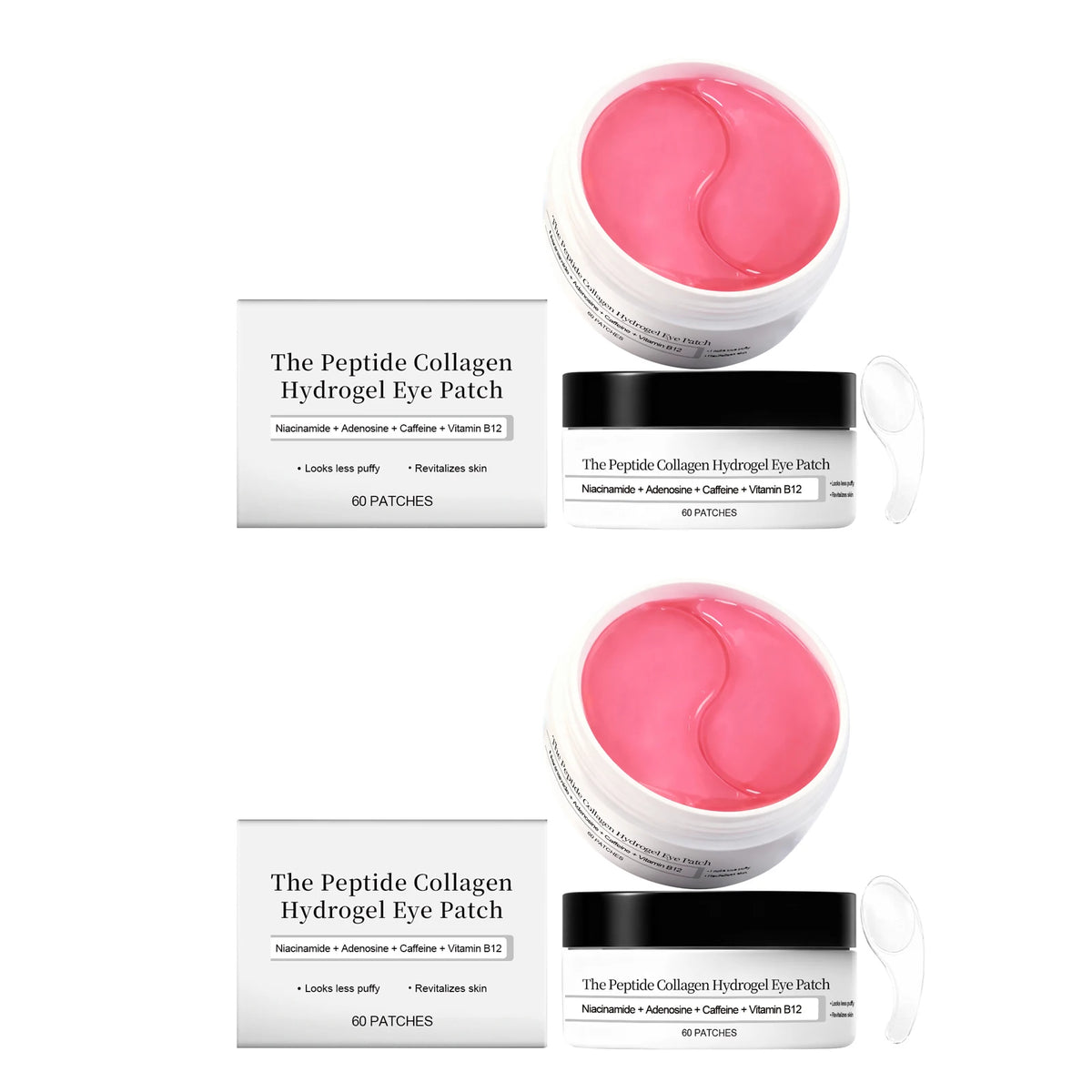 Collagen Hydrogel Eye Masks 60pcs | Firming & Brightening Hydrogel Eye Patches QXL Buy 1 Get 1 Free