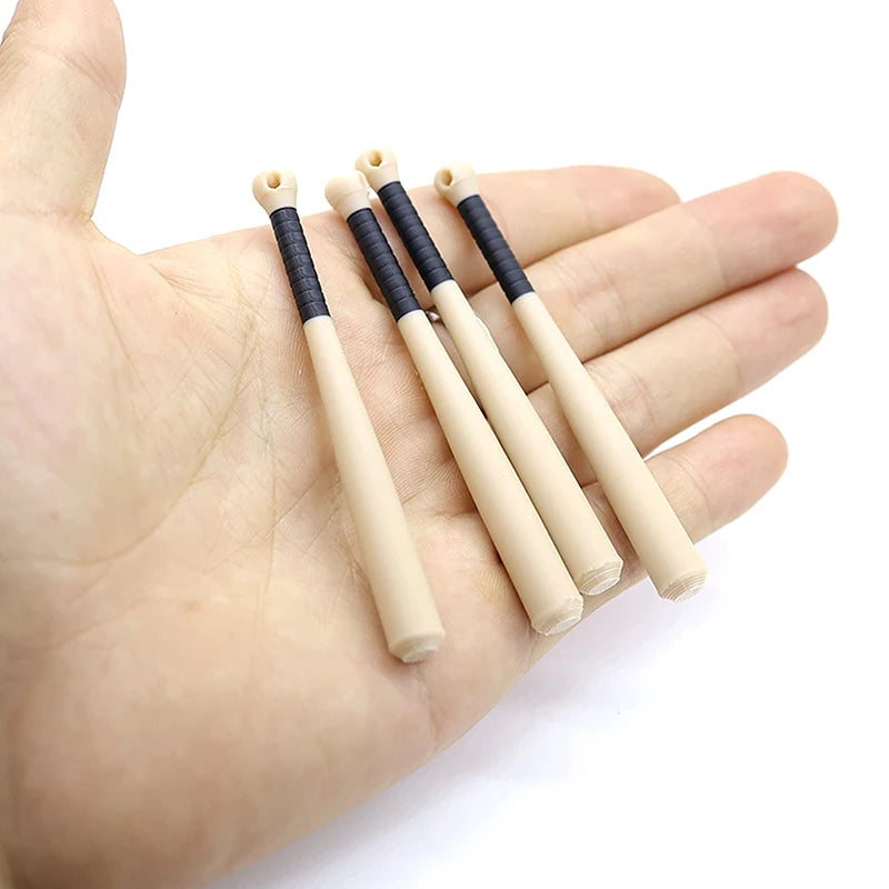 2-Pack 1:12 Miniature Wooden Baseball Bat Dollhouse Props Dollhouse Miniature QXL