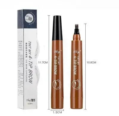 2-Pack 4-Fork Tip Waterproof Liquid Eyebrow Pen | Natural Brows Liquid Eyebrow Pen QXL