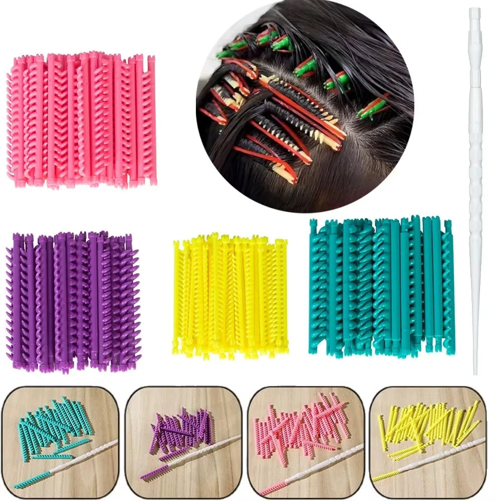 Hair Root Perm Rods Set 20/30Pc | 4 Sizes with Clips Hair Perm Rods QXL
