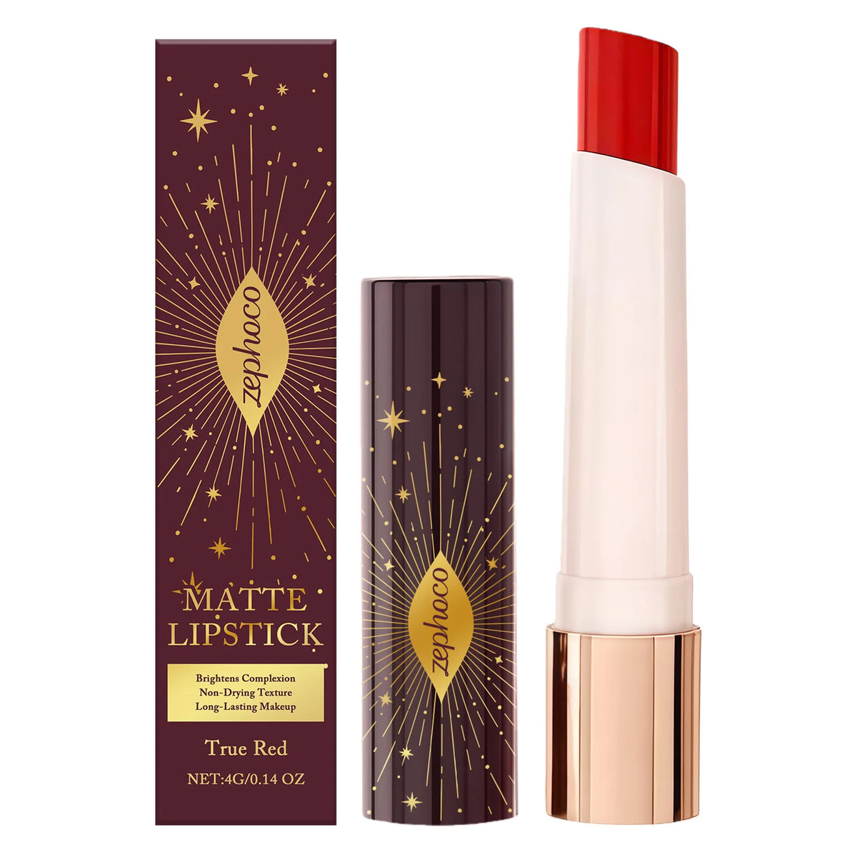 Matte Brown Lip Gloss – Long-Lasting Moisturizing Lip Color Matte Lip Gloss QXL Red