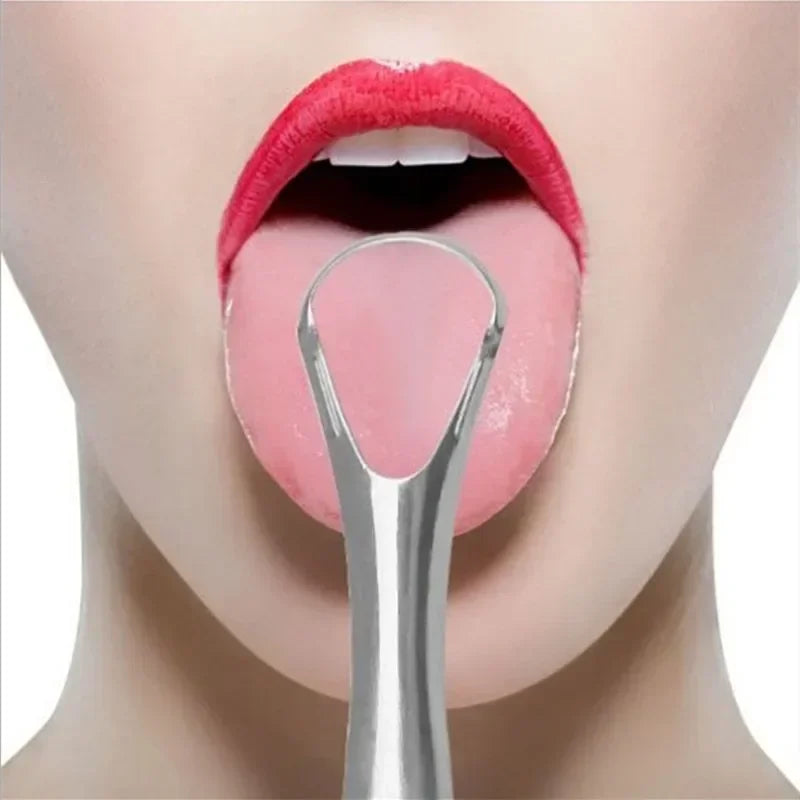 Reusable Stainless Steel Tongue Scraper | Fresh Breath Tool Tongue Scraper QXL