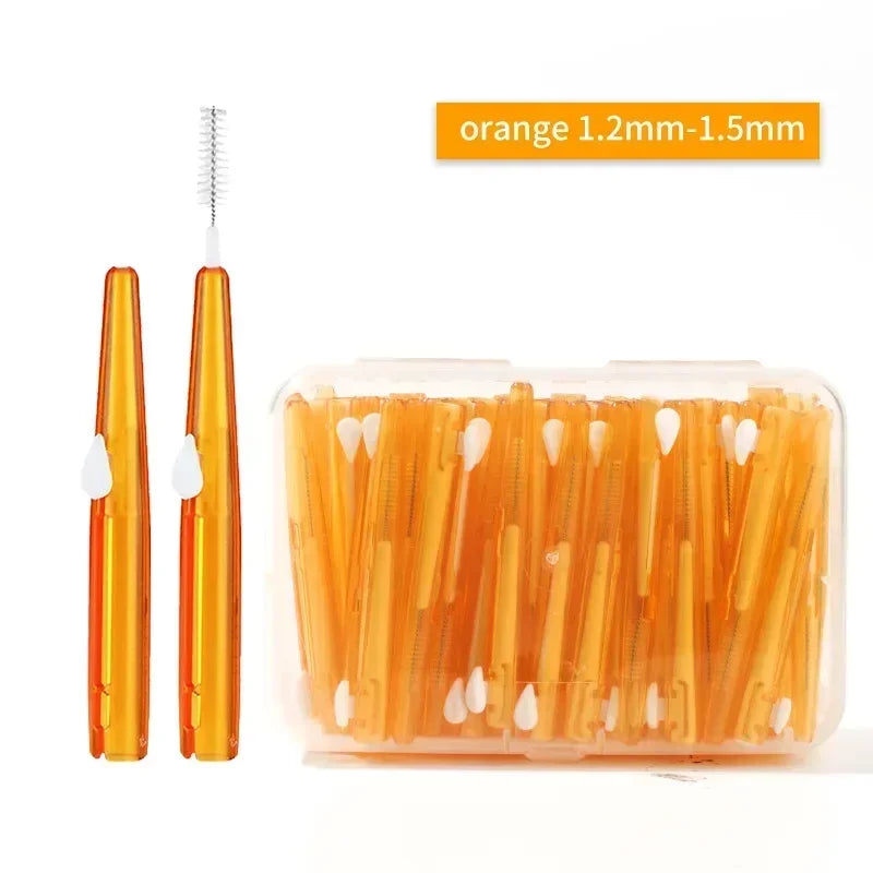 30-Pack Interdental Brushes 0.6–1.5mm I-Shape | Teeth Cleaning Interdental Brush QXL 1.2-1.5mm straight s
