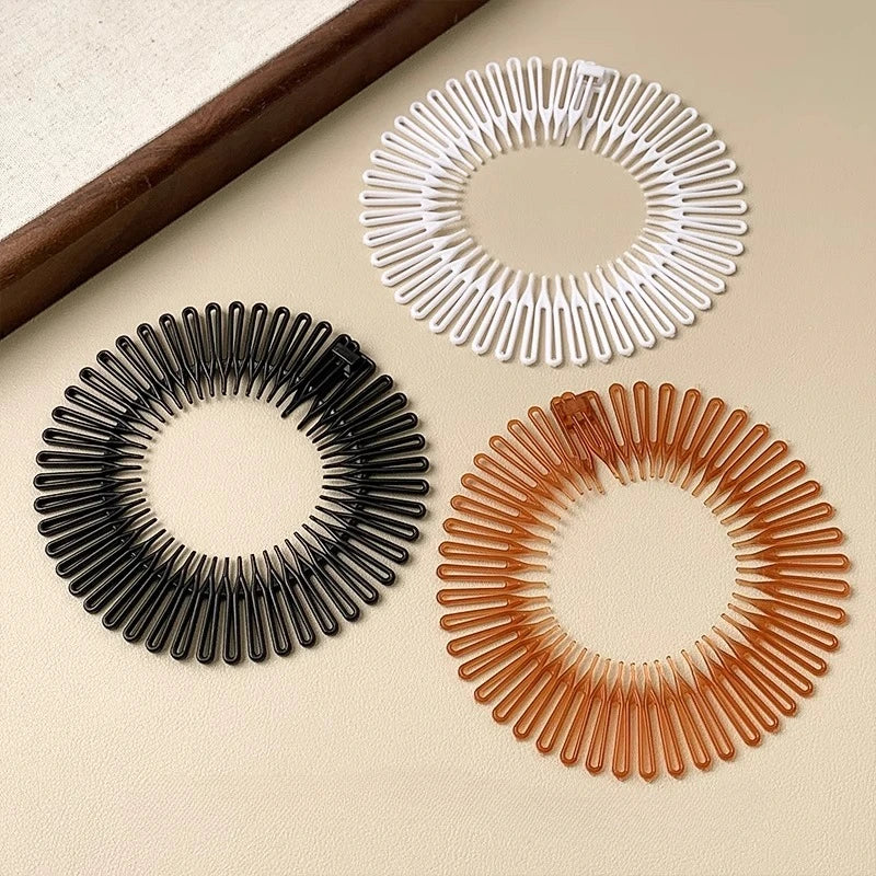 Flexible Full Circle Stretch Diamond Hair Comb | 1–3 Pack Stretch Hair Comb QXL