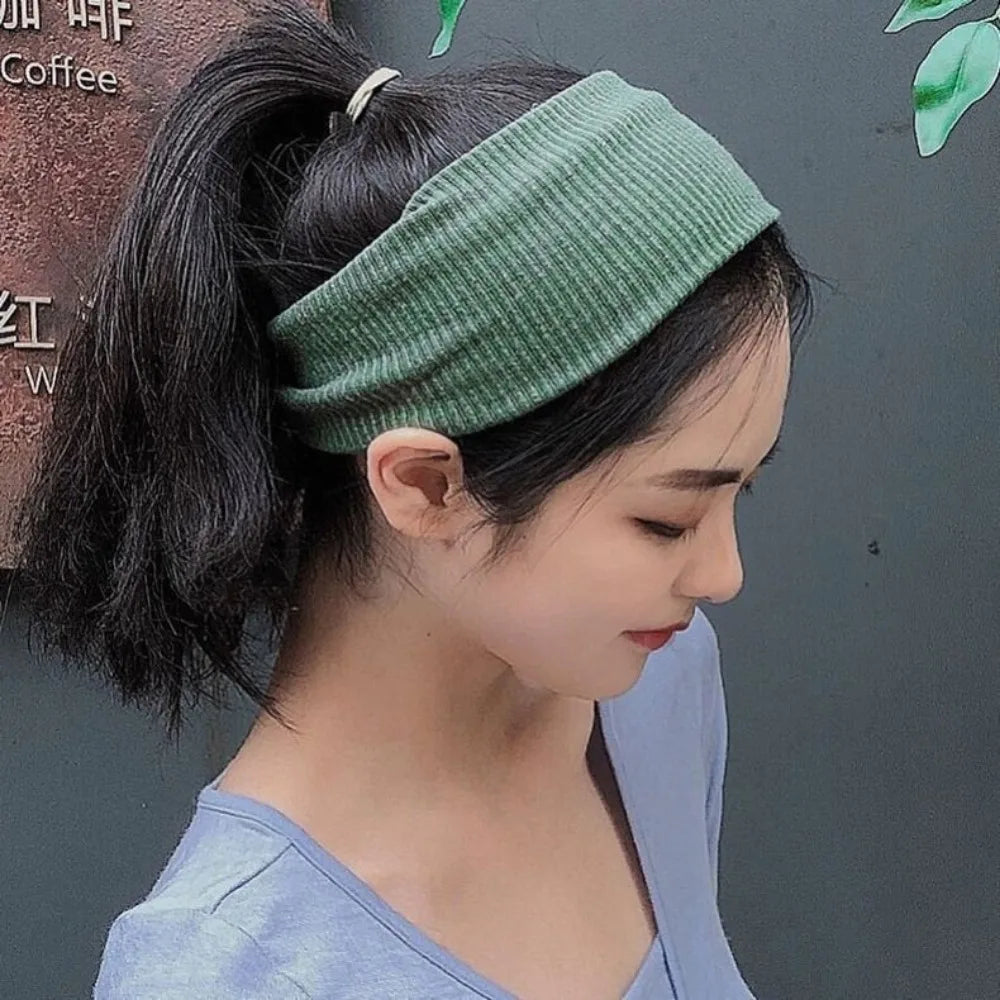 Wide Knitted Sports Hairband for Yoga & Fitness | Washable Sports Hairband QXL