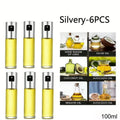 Glass Oil Spray Mister | Olive Oil Sprayer for Kitchen & BBQ Oil Spray Mister QXL Silvery-6PCS