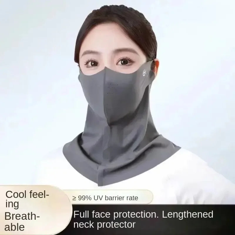 UPF 50+ Ice Silk Sun Protection Face Mask UV Veil Sun Protection Mask QXL