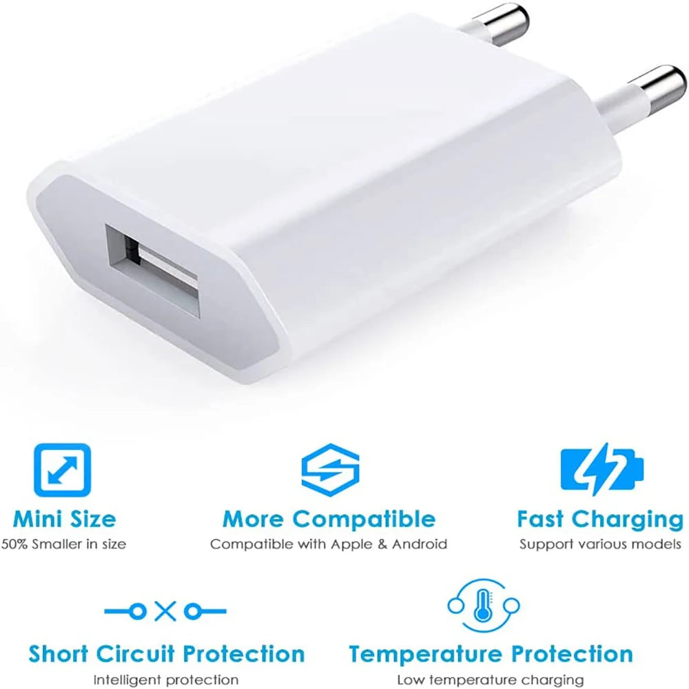 5V 1A EU USB Wall Charger Power Adapter | 1–5 Pack USB Wall Charger QXL
