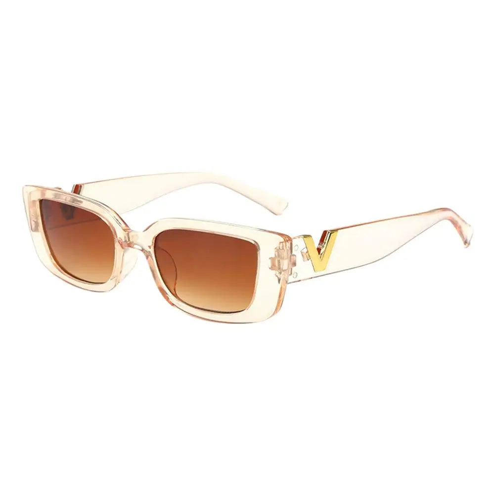 Retro Rectangle Sunglasses UV400 | Vintage Square Shades Unisex Fashion Sunglasses QXL F