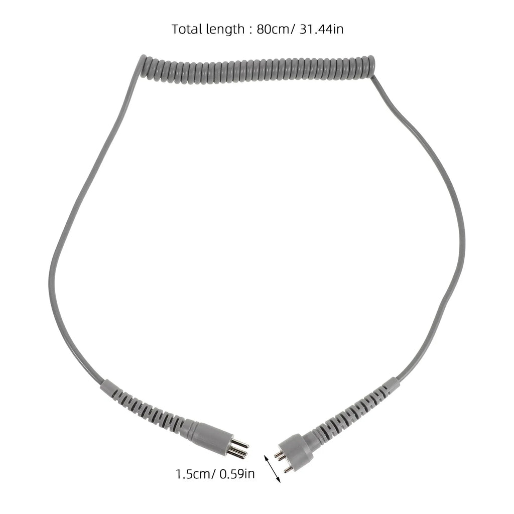 Nail Drill Handpiece Power Cord Replacement | 31.5" Pin to 3 Pin Nail Drill Accessory QXL