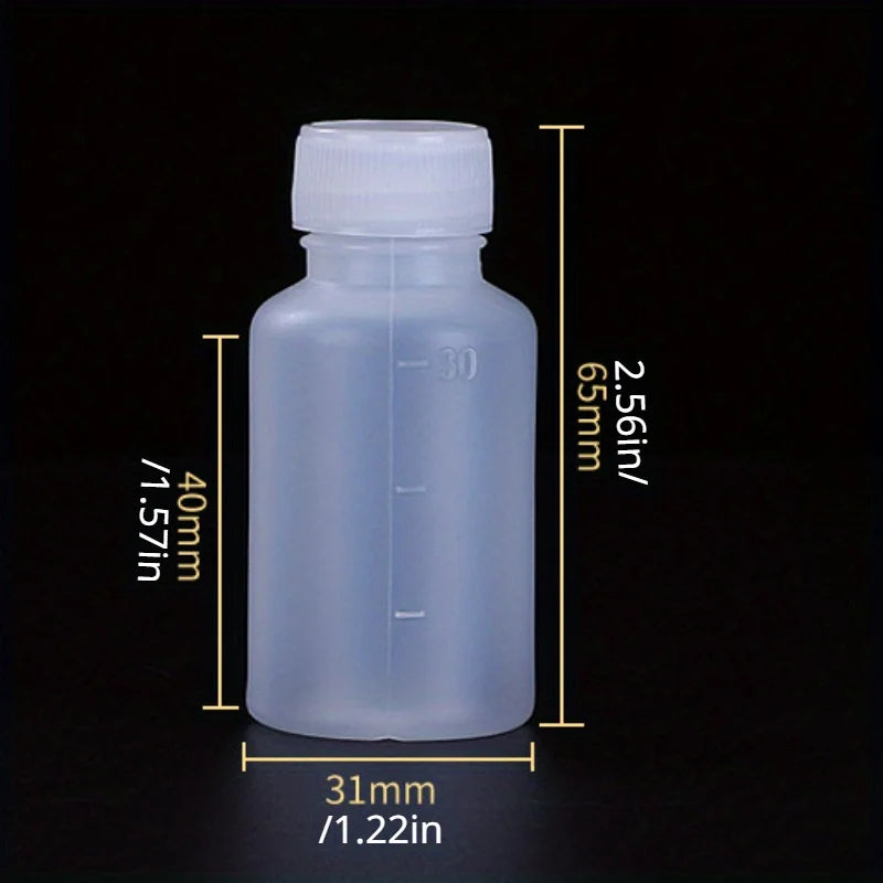10-Pack 30ml Refillable Translucent Cosmetic Sample Bottles Cosmetic Sample Bottles QXL
