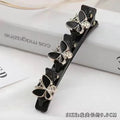 Crystal Flower Braided Hair Clips for Women & Girls Crystal Hair Clip QXL Bk hd