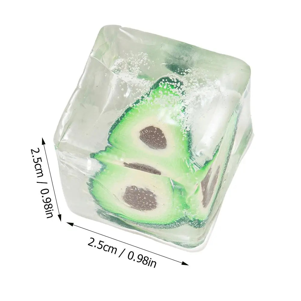 Fruit Ice Cube Squishy Slow Rising Sensory Toy – Kids & Adults Squishy Fidget Toy QXL