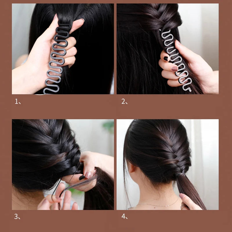 Wave Hair Braiding Roller Tool Set | 3 & 4 Pc Twist Styler Hair Braiding Tool QXL