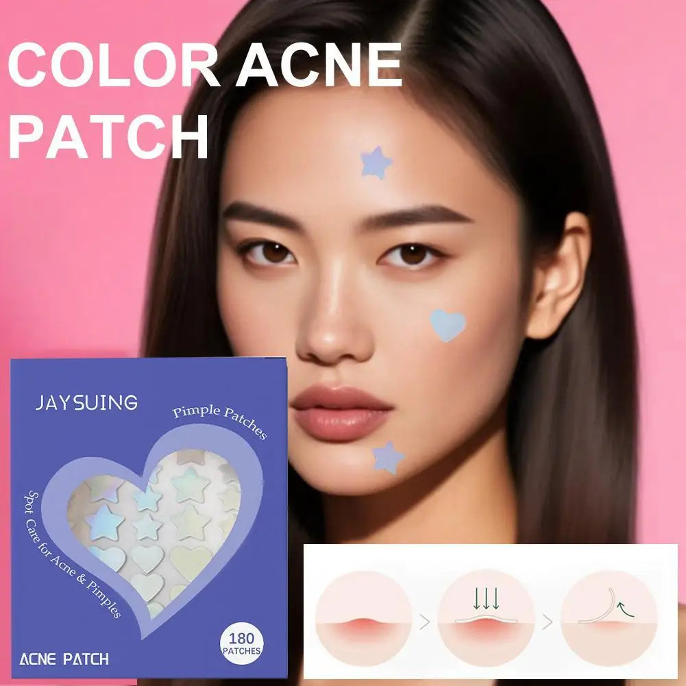180-Pack Colorful Pimple Patches | Star & Heart Spot Stickers Pimple Patches QXL