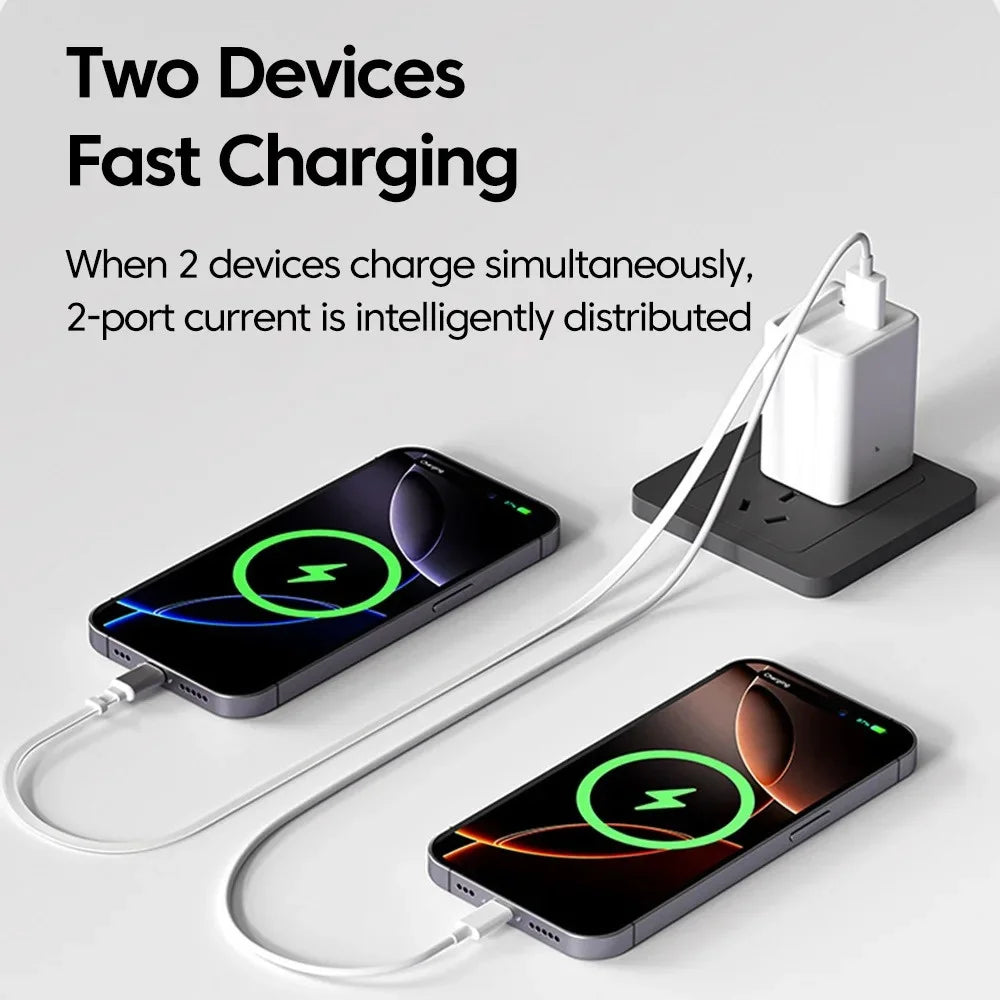 80W GaN Fast Charger USB-C Wall Plug with Retractable Cable GaN Wall Charger QXL