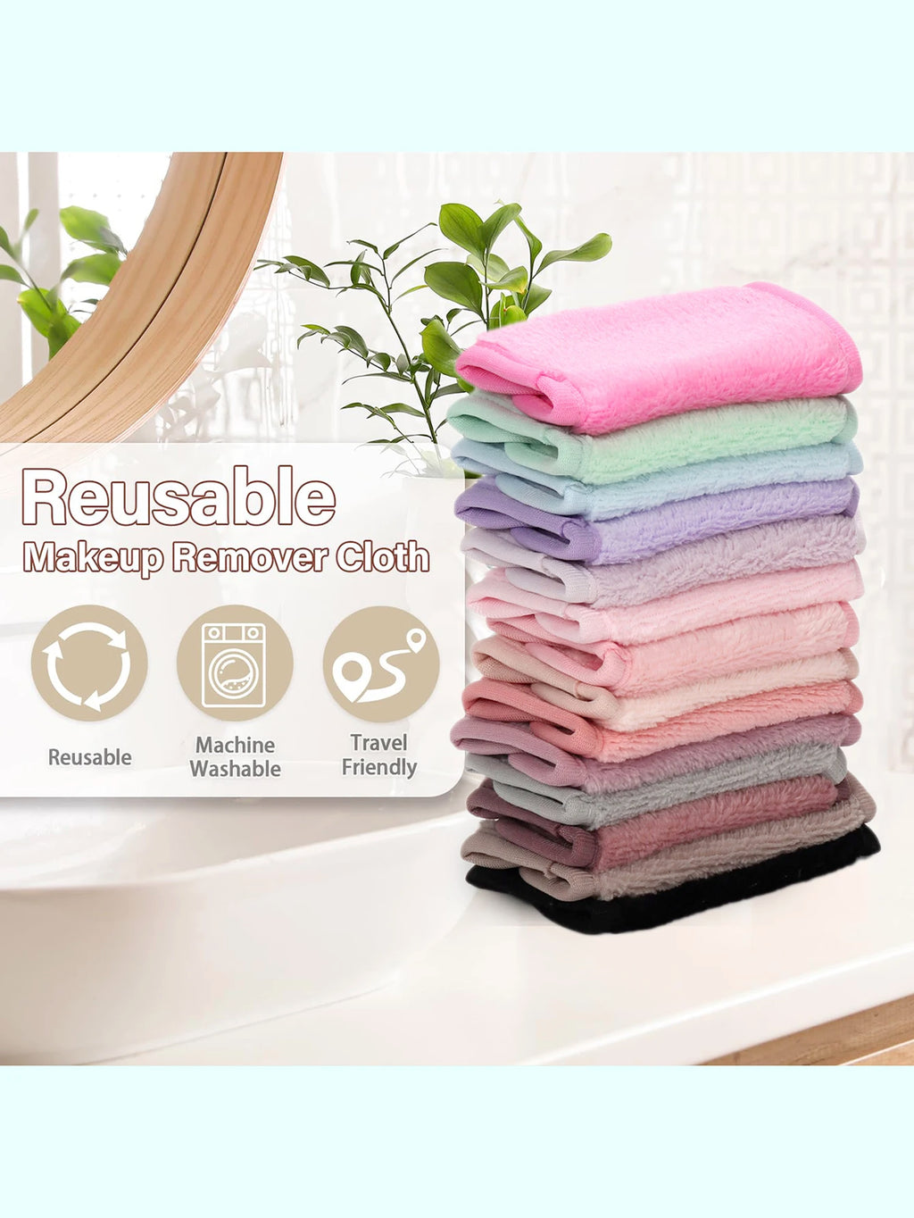 Reusable Makeup Remover Pads 6-Pack | Machine Washable Makeup Remover Pads QXL
