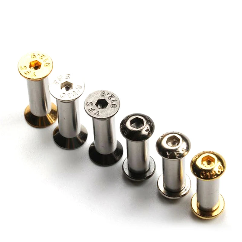 2-Pack Knife Handle Screws & Rivets | Steel & Brass Fasteners Knife Handle Fasteners QXL