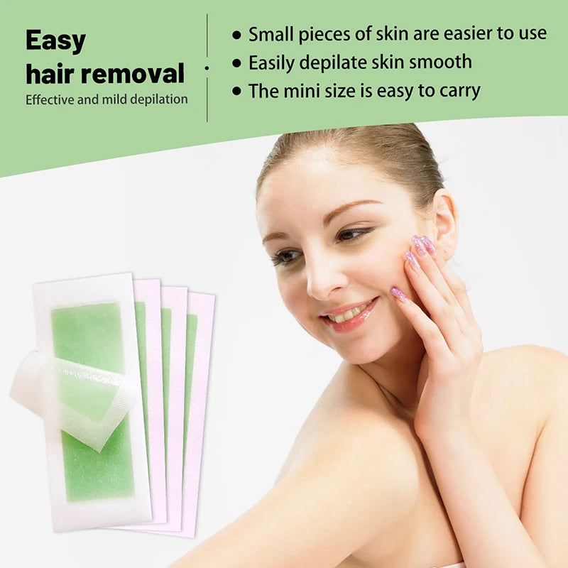 12/24-Pack Facial Wax Strips | Lip, Chin & Eyebrow Hair Removal Facial Wax Strips QXL