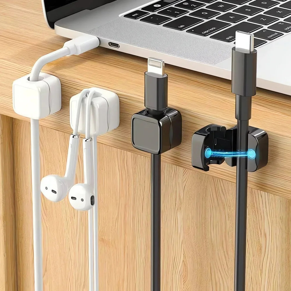 Magnetic Self-Adhesive Cable Clips | Wire Cord Holder 1/3/6-Pack Cable Cord Clip QXL