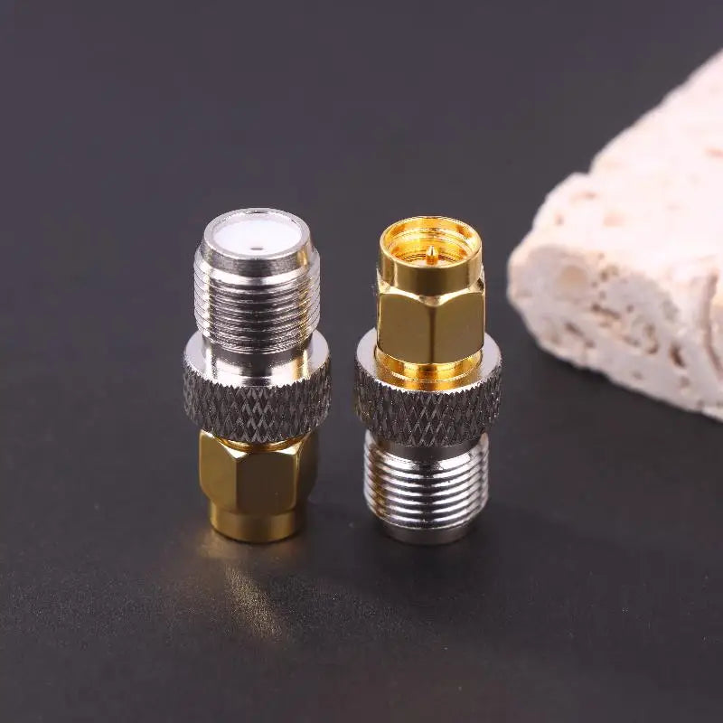 2-Pack SMA Male to F Female RF Coaxial Adapter | Gold Plated RF Coaxial Adapter QXL 2pcs