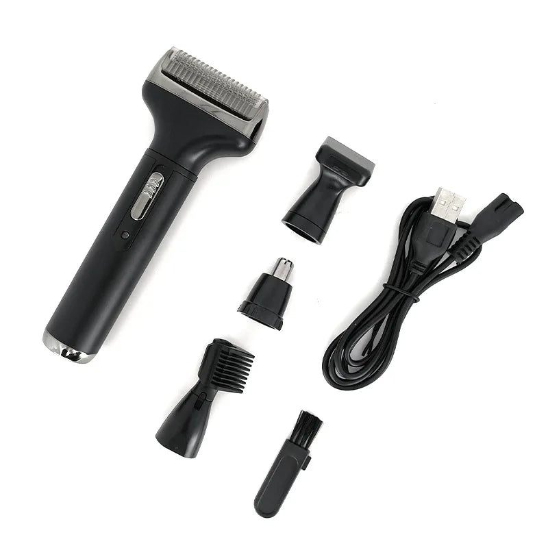 4-in-1 Electric Shaver & Nose Trimmer for Men | Rechargeable Electric Shaver Trimmer QXL color 1