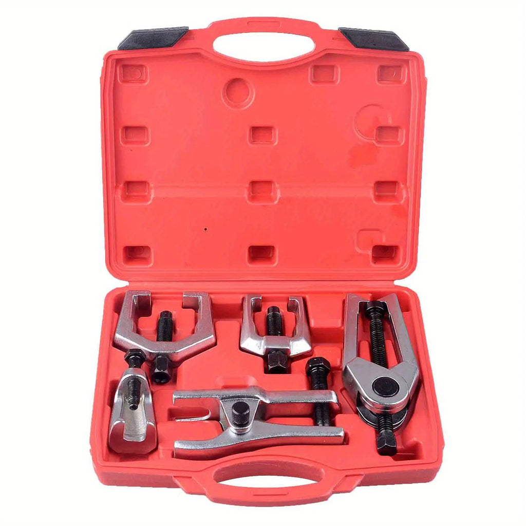 5-Pc Ball Joint Removal Tool Set | Tie Rod & Control Arm Kit Automotive Repair Tool Set QXL RED
