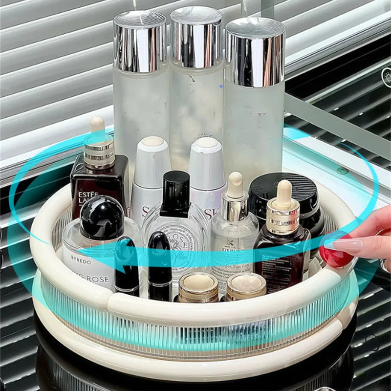 360° Rotating Makeup Organizer | Large Skincare Vanity Caddy Rotating Vanity Organizer QXL