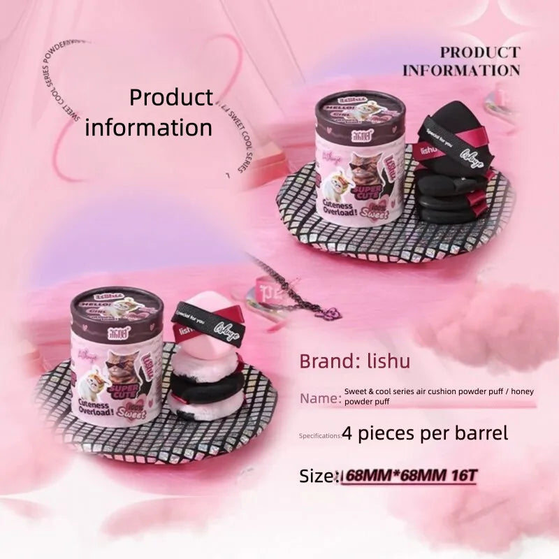 Velvet Powder Puff Set | Air Cushion Flocking Sponge 2-Pack Makeup Powder Puff QXL