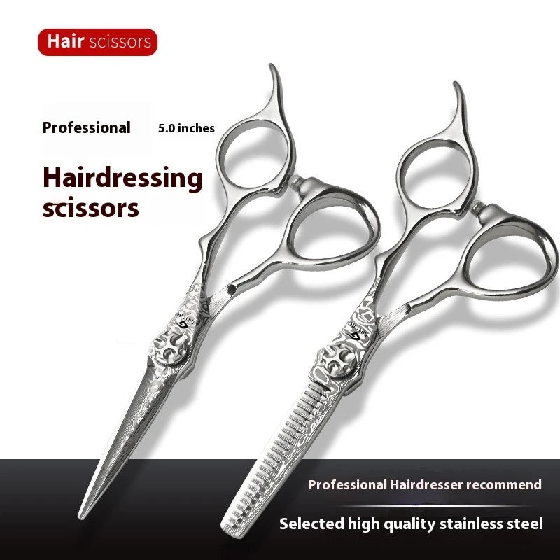 Professional 5" Barber Scissors & Thinning Shears Set Barber Scissors Set QXL