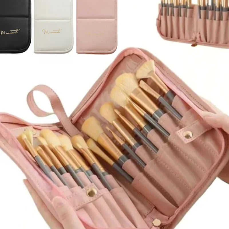 Waterproof Stand-Up Travel Makeup Brush Bag | Foldable Case Makeup Brush Bag QXL