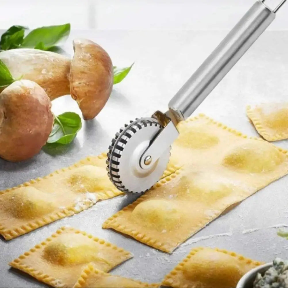 Stainless Steel Pastry Crimper Wheel | Ravioli & Dumpling Cutter Pastry Crimper Wheel QXL