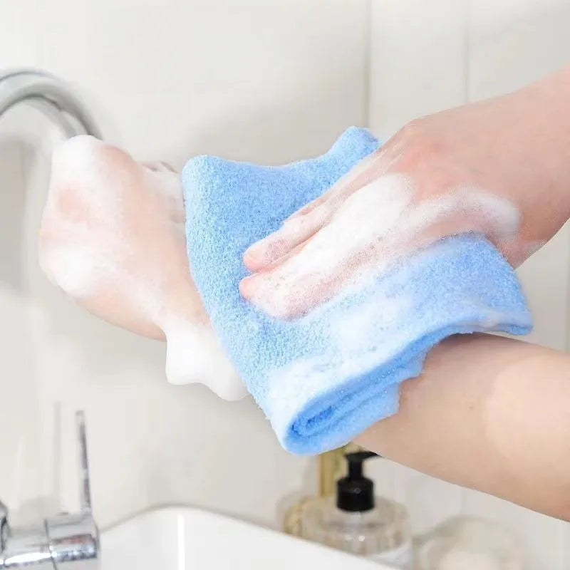 Korean Exfoliating Back Scrubber Towel | Long Stretch Handle Exfoliating Back Scrubber QXL