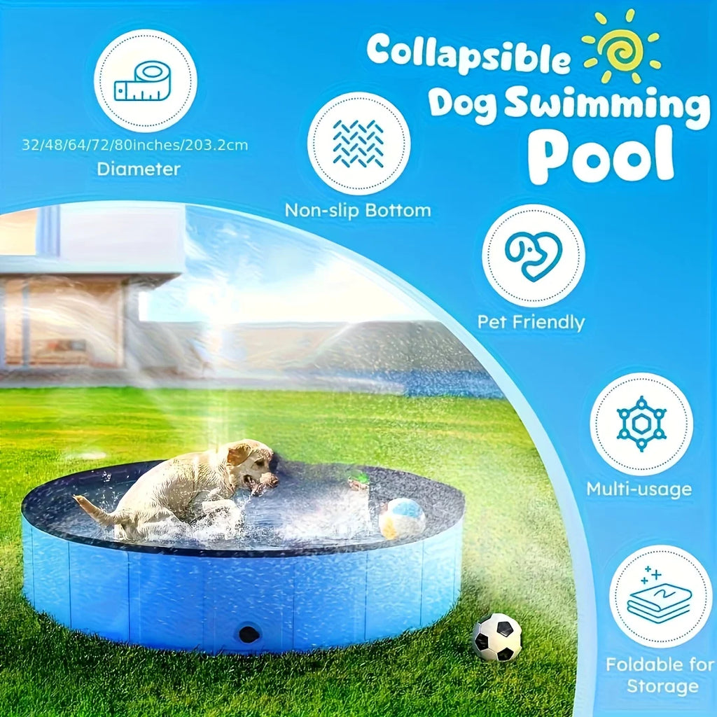 Blue PVC Dog Bath Tub | Indoor & Outdoor Pet Bathing Pet Bath Tub QXL