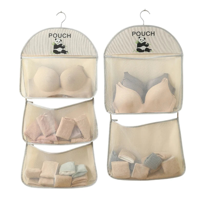 Multilayer Mesh Door Hanging Storage Bag | Large Capacity Hanging Storage Organizer QXL