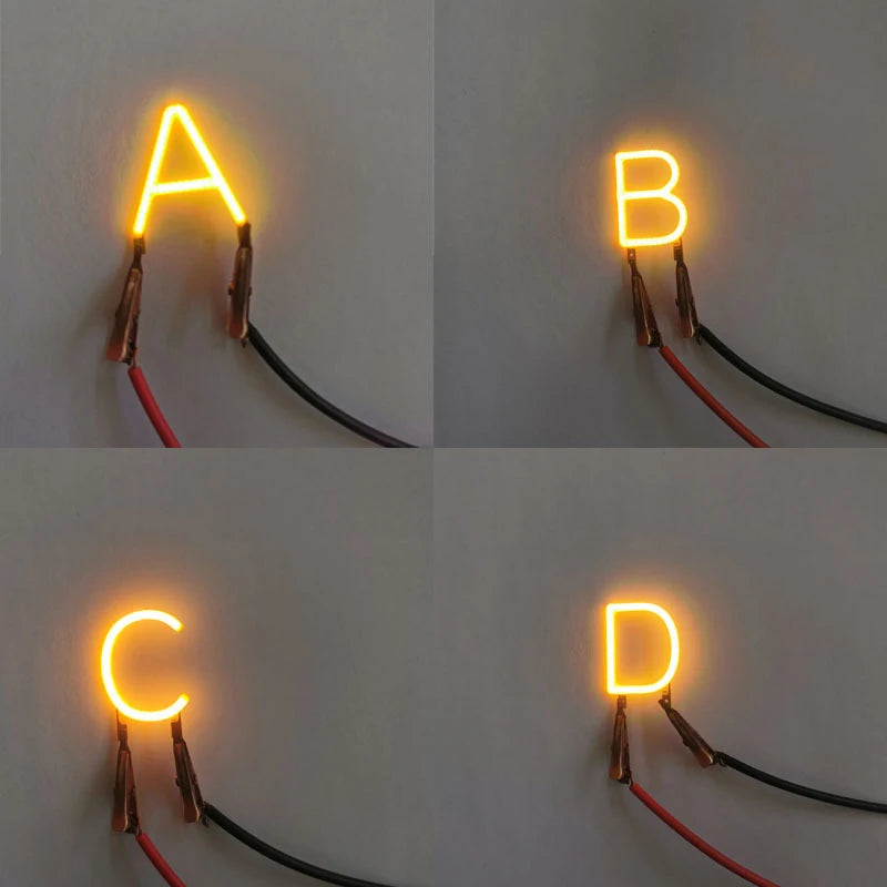 COB LED Filament Letter Light Yellow – DIY Signboard Décor LED Filament Light QXL