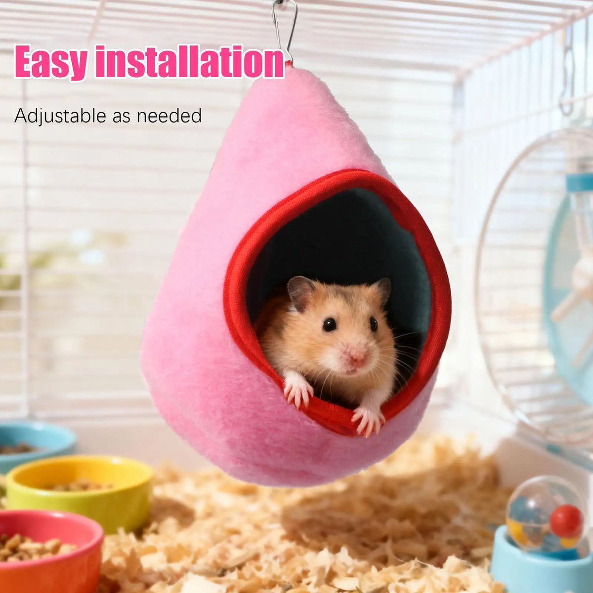 Hangable Small Pet Hammock | Hamster Ferret Hedgehog Nest Small Pet Hammock QXL