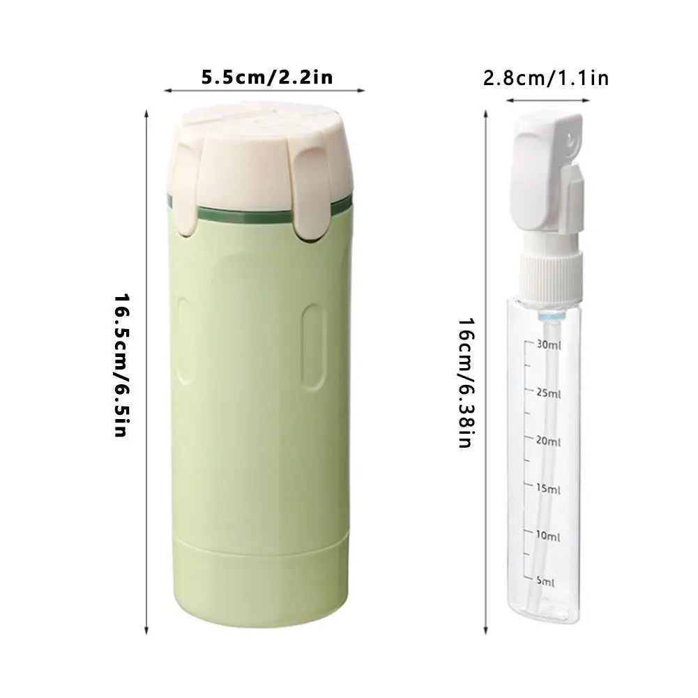 4-in-1 Leakproof Travel Dispenser Bottle Set | Refillable 30ml Travel Dispenser Set QXL