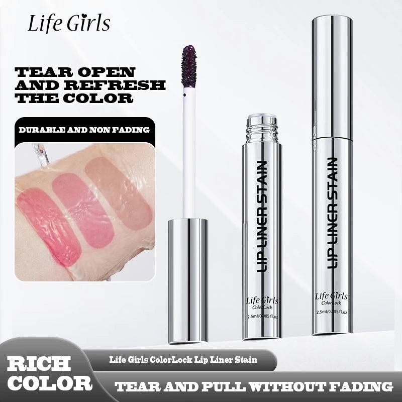 Life Girls ColorLock Lip Liner Stain – Waterproof & Non-Stick Lip Liner Stain QXL