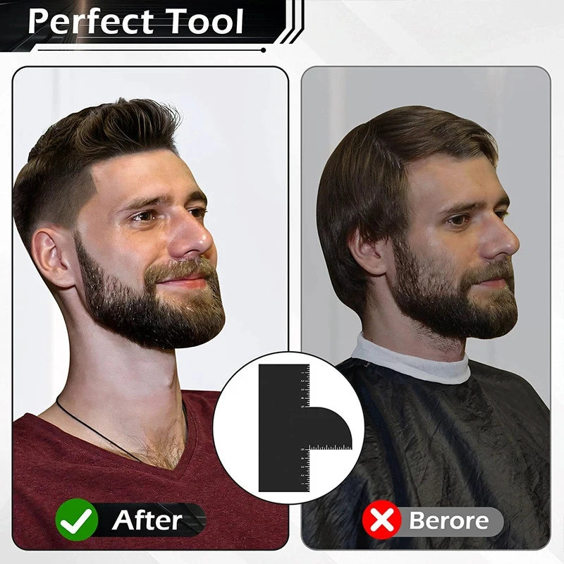 Beard Shaping & Hairline Styling Card | Precision Barber Tool Beard Shaping Tool QXL