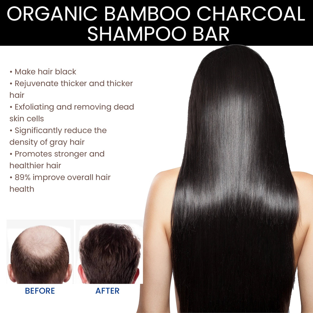 Bamboo Charcoal Shampoo Soap – Deep Cleanse & Nourish Charcoal Shampoo Bar QXL