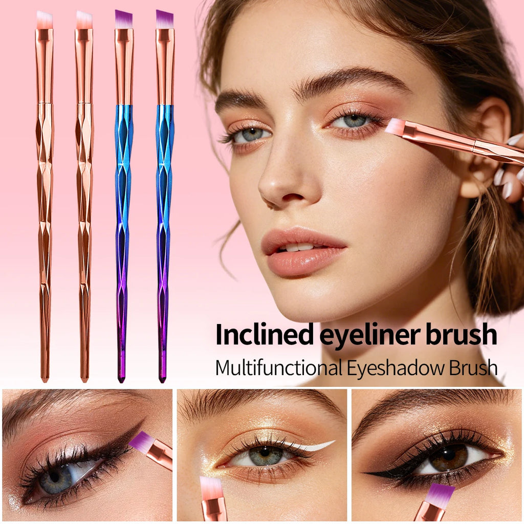 KOSSHOW 2-Pack Eyeliner & Eyeshadow Brushes – Diamond Handle Eye Makeup Brushes QXL
