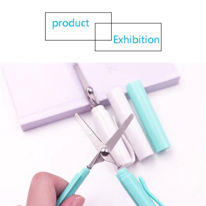 Mini Folding Pen Scissors | Portable Stainless Steel Art Scissors Mini Folding Scissors QXL