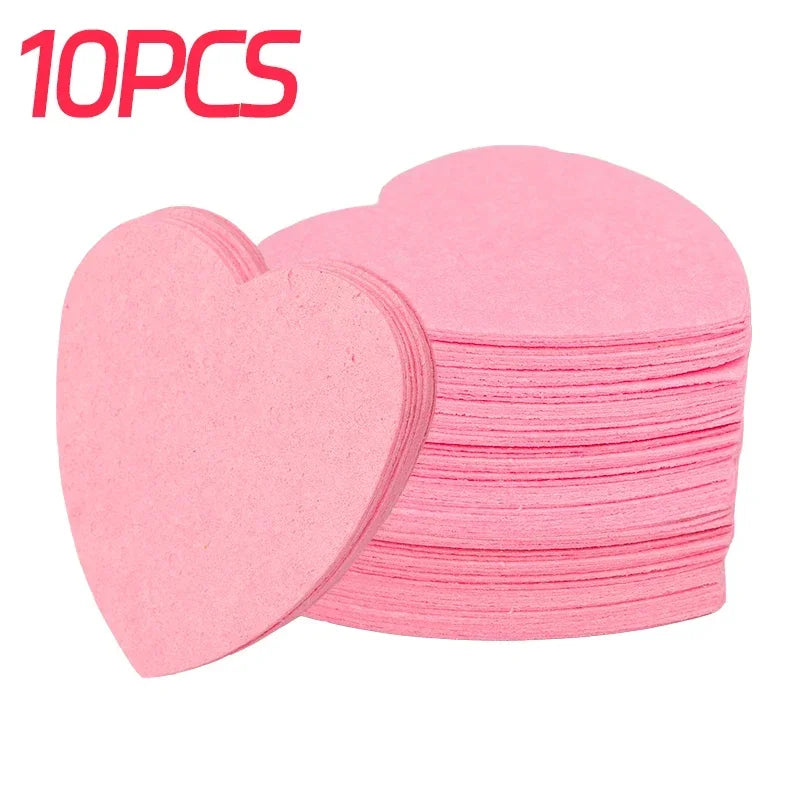 50-Pack Natural Wood Pulp Facial Cleansing Sponge Puffs Facial Cleansing Sponge QXL A 01