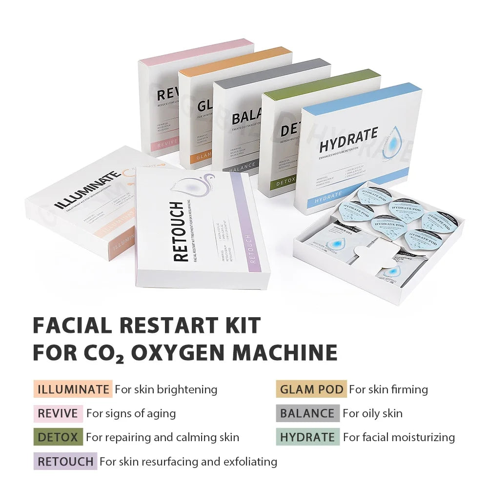 CO2 Bubble Facial Pods | Glam Pod for Aqua Beauty Machine CO2 Facial Pod QXL
