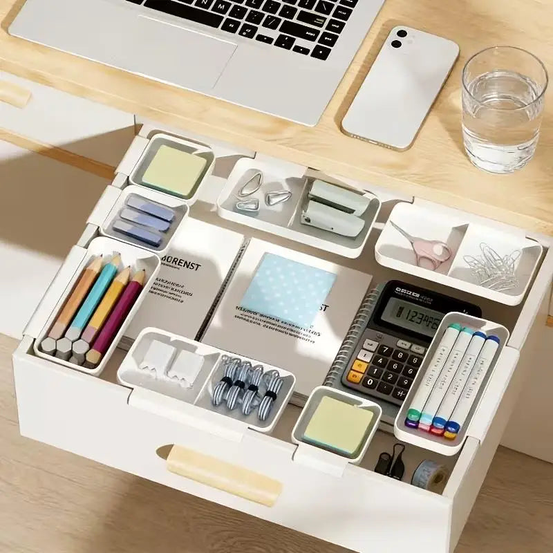 3-Pack Hanging Storage Boxes | Drawer & Desktop Organizer Hanging Storage Organizer QXL